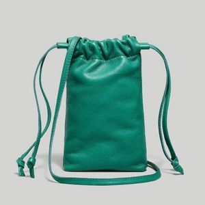 Madewell Crossbody Bag The Piazza Phone Bag Leather Jade Green Small